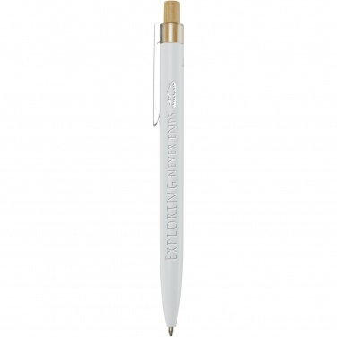 Logo trade promotional giveaways picture of: Nooshin recycled aluminium ballpoint pen  (blue ink)