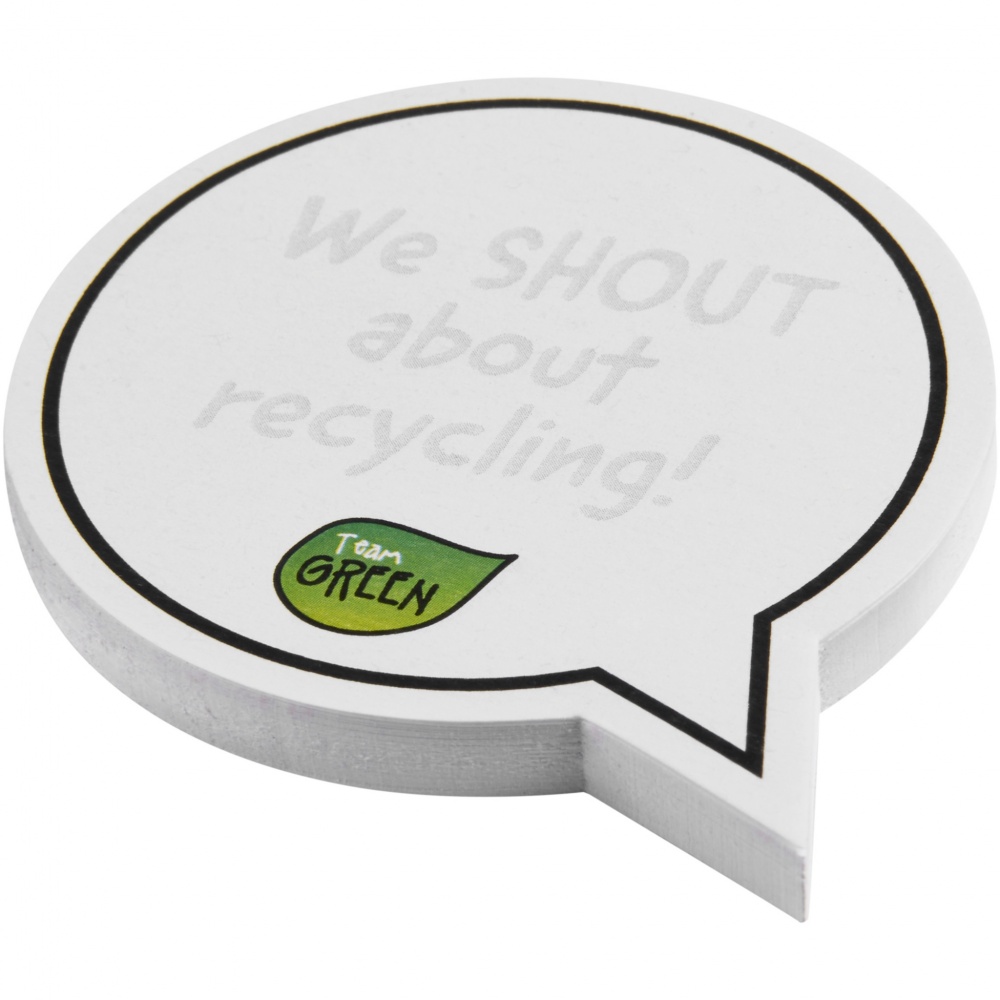 Logotrade promotional gifts photo of: Sticky-Mate® speech bubble-shaped recycled sticky notes