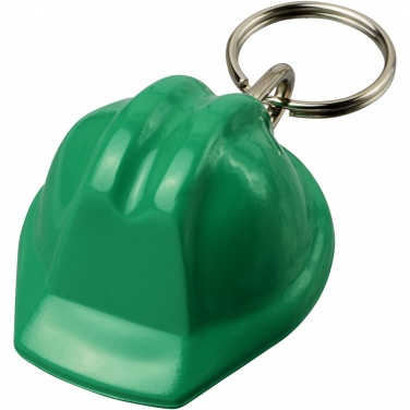 Logotrade promotional merchandise image of: Kolt hard hat-shaped recycled keychain