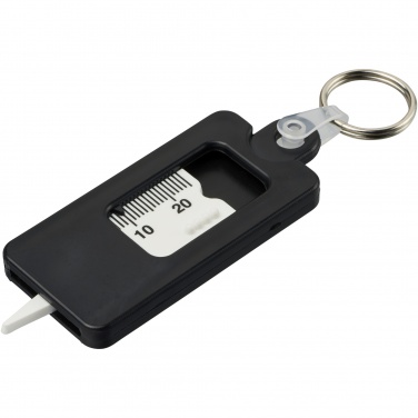 Logo trade promotional items image of: Kym recycled tyre tread check keychain