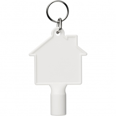 Logotrade business gift image of: Maximilian house-shaped recycled utility key keychain