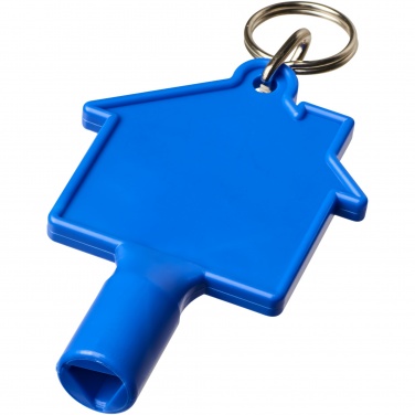 Logo trade promotional merchandise picture of: Maximilian house-shaped recycled utility key keychain