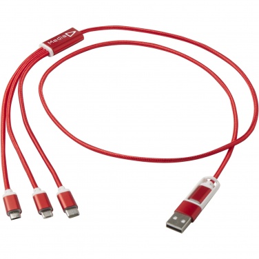 Logo trade promotional products picture of: Versatile 5-1 recycled aluminium charging cable