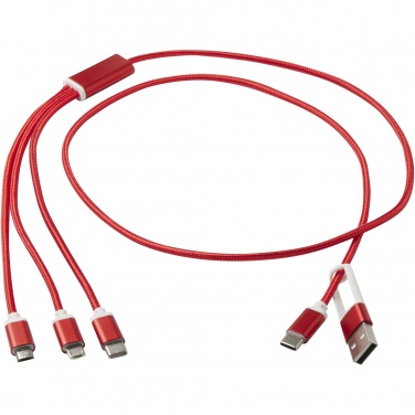 Logotrade promotional product picture of: Versatile 5-1 recycled aluminium charging cable