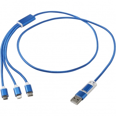 Logo trade promotional item photo of: Versatile 5-1 recycled aluminium charging cable