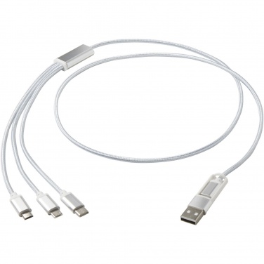 Logo trade corporate gifts picture of: Versatile 5-1 recycled aluminium charging cable