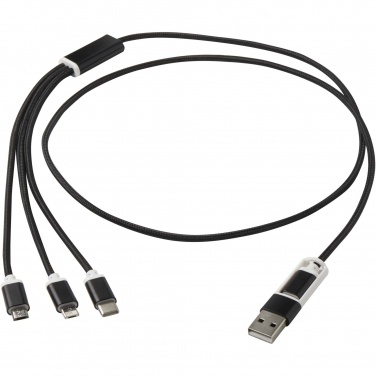 Logo trade advertising products picture of: Versatile 5-1 recycled aluminium charging cable