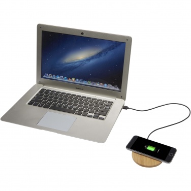 Logotrade promotional product image of: Essence 15W bamboo wireless charging pad