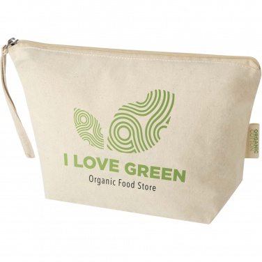 Logo trade promotional items image of: Orissa 180 g/m² organic large accessory pouch 3L