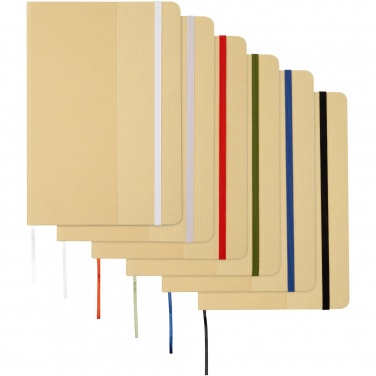 Logo trade corporate gifts image of: Nelida A5 recycled cardboard hard cover notebook