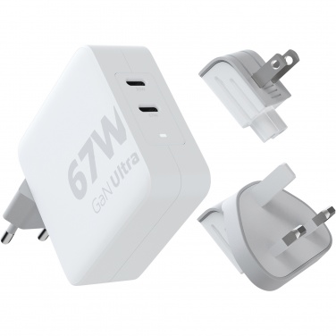 Logo trade promotional gift photo of: Xtorm XVC2067 GaN Ultra 67W travel charger with 100W USB-C PD cable
