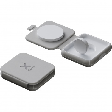 Logo trade promotional items image of: Xtorm XWF21 15W foldable 2-in-1 wireless travel charger