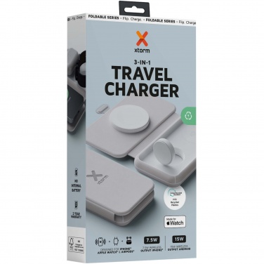 Logotrade promotional gift picture of: Xtorm XWF31 15W foldable 3-in-1 wireless travel charger