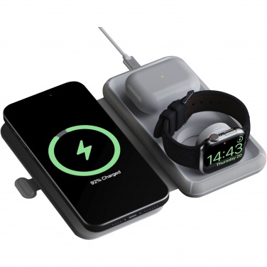 Logo trade promotional gifts picture of: Xtorm XWF31 15W foldable 3-in-1 wireless travel charger