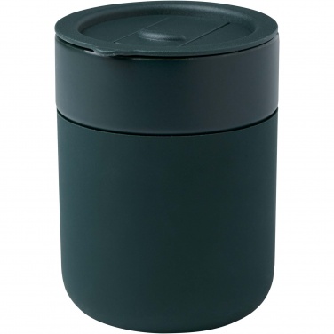 Logo trade promotional merchandise picture of: Java 330 ml ceramic tumbler with silicone wrap and plastic lid