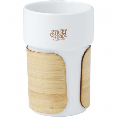 Logotrade corporate gift picture of: Tumbler Fika 340 ml with bamboo sleeve