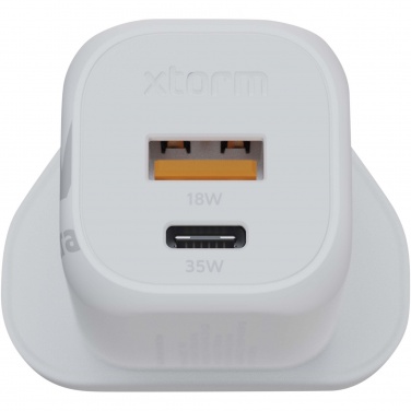 Logotrade promotional products photo of: Xtorm XEC035 GaN² Ultra 35W wall charger - UK plug