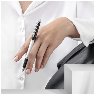 Logo trade promotional merchandise image of: Hemisphere colour blocking fountain pen with palladium trim