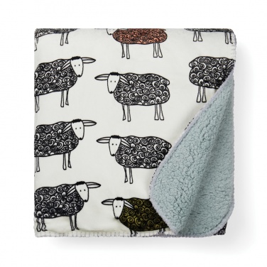 Logo trade business gifts image of: VINGA Sheep GRS recycled PET pile blanket