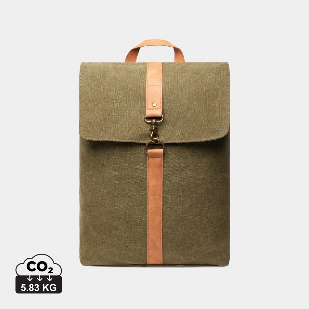 Logotrade promotional item image of: VINGA Bosler backpack GRS recycled canvas