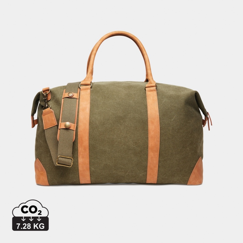 Logo trade advertising products picture of: VINGA Bosler RCS recycled canvas weekend bag