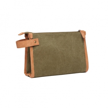 Logo trade promotional items picture of: VINGA Bosler GRS recycled canvas toiletry bag