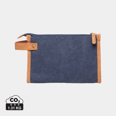 Logo trade promotional giveaway photo of: VINGA Bosler GRS recycled canvas toiletry bag