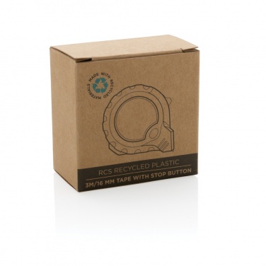 Logo trade promotional item photo of: RCS recycled plastic 3M/16 mm tape with stop button
