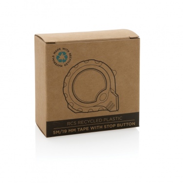Logo trade corporate gifts image of: RCS recycled plastic 5M/19 mm tape with stop button