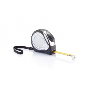 Logo trade advertising products picture of: Chrome plated auto stop tape measure