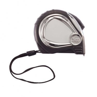 Logo trade promotional gift photo of: Chrome plated auto stop tape measure