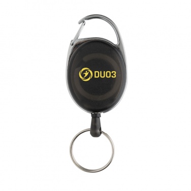Logo trade advertising products image of: RCS recycled ABS roller clip keychain