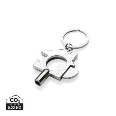 Logo trade promotional gift photo of: RCS recycled zinc alloy 3 in 1 keychain