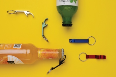 Logotrade promotional gift image of: RCS recycled aluminum bottle and can opener