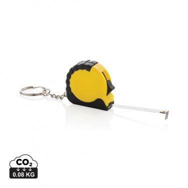 Logo trade advertising products image of: MeasureMate RCS reycled ABS 1 meter tape keychain