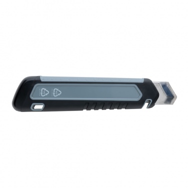 Logo trade promotional giveaways image of: Refillable RCS rplastic heavy duty snap-off knife soft grip