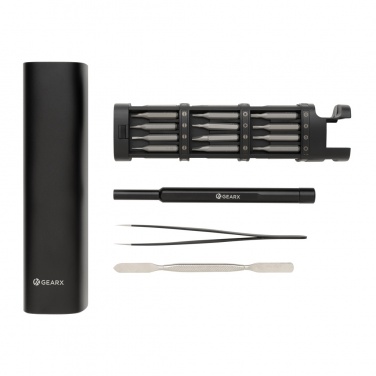 Logo trade corporate gifts picture of: Gear X RCS recycled aluminum precision screwdriver set 46 pc