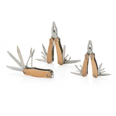 Logo trade promotional giveaways picture of: Wood multitool mini