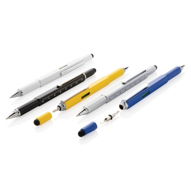 Logo trade promotional merchandise picture of: 5-in-1 aluminium toolpen