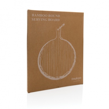 Logo trade promotional merchandise photo of: Ukiyo bamboo round serving board