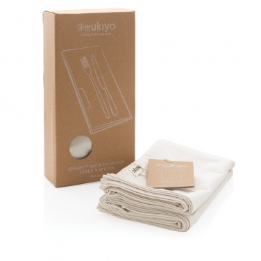 Logotrade promotional items photo of: Ukiyo Aware™ 180gr rcotton table napkins 4pcs set