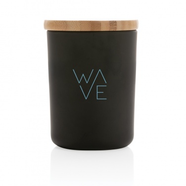 Logotrade business gift image of: Ukiyo deluxe scented candle with bamboo lid