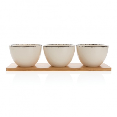 Logotrade corporate gift picture of: Ukiyo 3pc serving bowl set with bamboo tray
