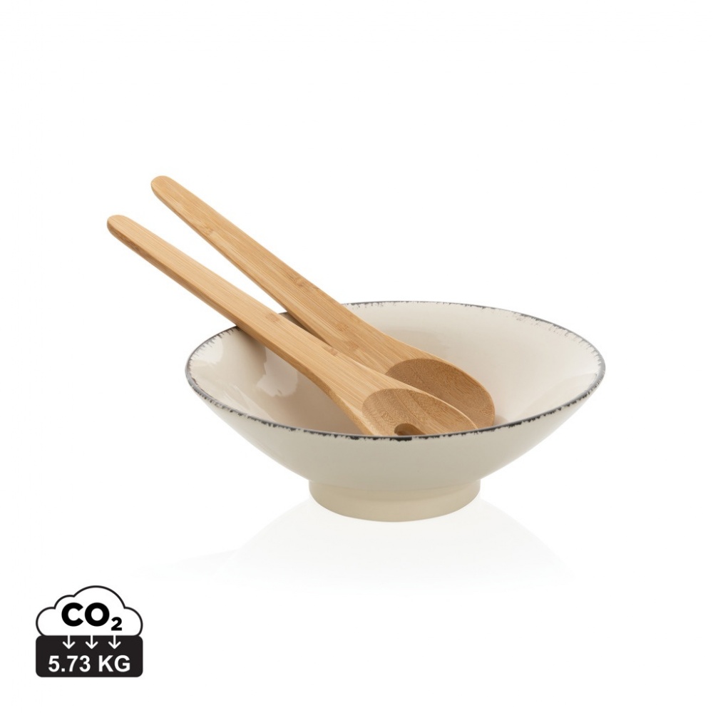 Logotrade promotional item picture of: Ukiyo salad bowl with bamboo salad server