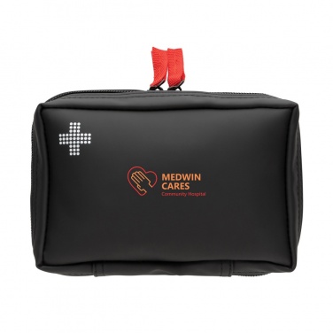 Logo trade promotional giveaways image of: RCS recycled nubuck PU pouch  first aid set