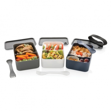 Logo trade promotional giveaway photo of: GRS recycled PP lunch box with spork