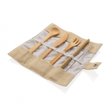 Logotrade business gifts photo of: Reusable bamboo travel cutlery set