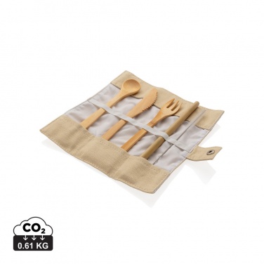 Logotrade business gifts photo of: Reusable bamboo travel cutlery set