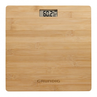 Logo trade promotional items image of: Grundig Bamboo Digital Body Scale