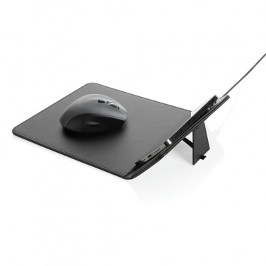 Logo trade promotional products picture of: Swiss Peak RCS recycled PU 10W wireless charging mousepad